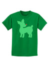 Cute Red and Green Rudolph - Christmas Childrens Dark T-Shirt by TooLoud-Childrens T-Shirt-TooLoud-Kelly-Green-X-Small-Davson Sales