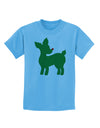 Cute Red and Green Rudolph - Christmas Childrens T-Shirt by TooLoud-Childrens T-Shirt-TooLoud-Aquatic-Blue-X-Small-Davson Sales