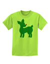 Cute Red and Green Rudolph - Christmas Childrens T-Shirt by TooLoud-Childrens T-Shirt-TooLoud-Lime-Green-X-Small-Davson Sales