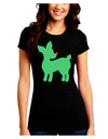 Cute Red and Green Rudolph - Christmas Juniors Crew Dark T-Shirt by TooLoud-T-Shirts Juniors Tops-TooLoud-Black-Juniors Fitted Small-Davson Sales