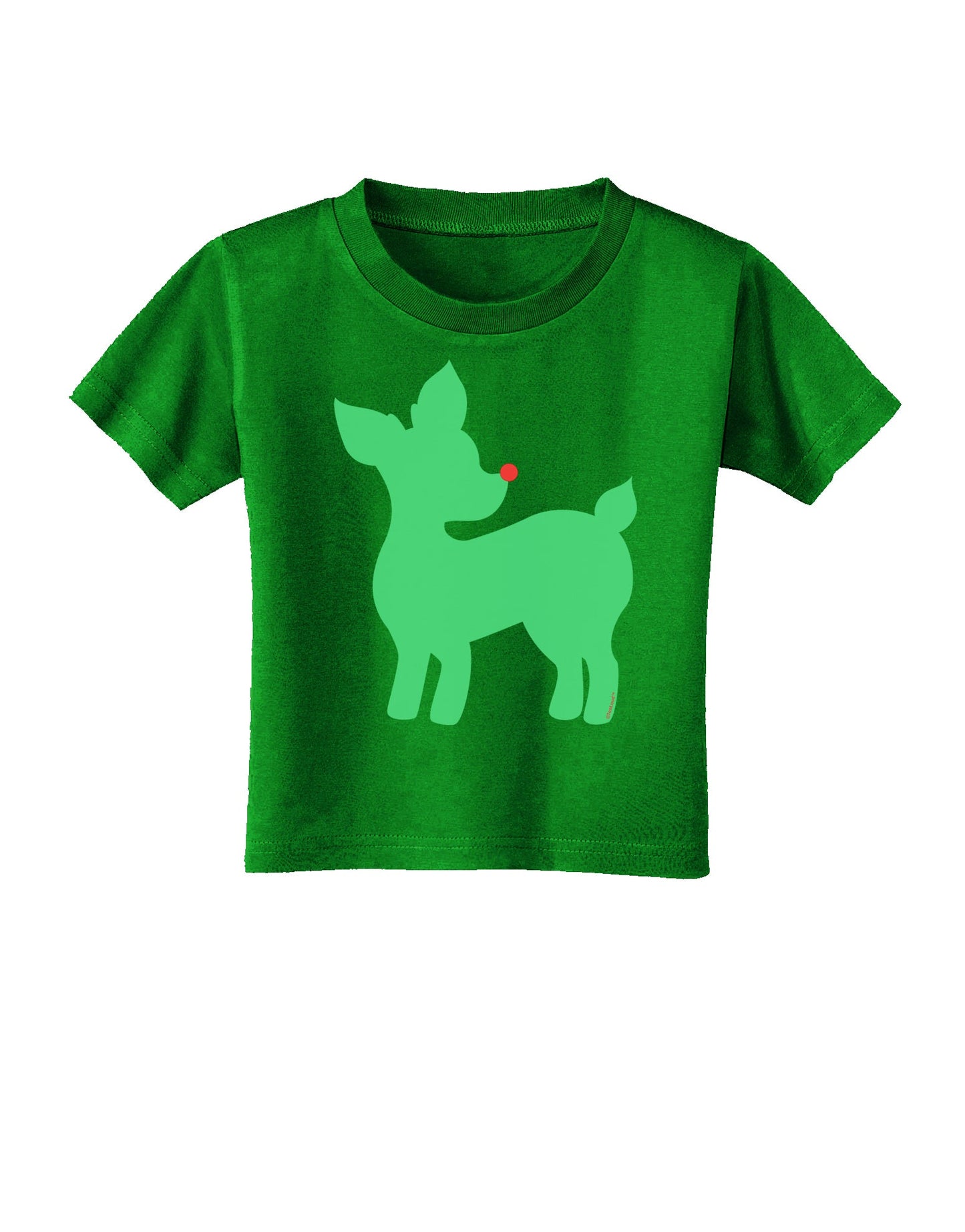 Cute Red and Green Rudolph - Christmas Toddler T-Shirt Dark by TooLoud-Toddler T-Shirt-TooLoud-Royal-Blue-2T-Davson Sales