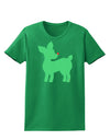 Cute Red and Green Rudolph - Christmas Womens Dark T-Shirt by TooLoud-Womens T-Shirt-TooLoud-Kelly-Green-X-Small-Davson Sales