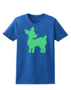 Cute Red and Green Rudolph - Christmas Womens Dark T-Shirt by TooLoud-Womens T-Shirt-TooLoud-Royal-Blue-X-Small-Davson Sales