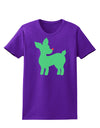 Cute Red and Green Rudolph - Christmas Womens Dark T-Shirt by TooLoud-Womens T-Shirt-TooLoud-Purple-X-Small-Davson Sales