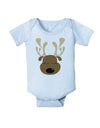 Cute Reindeer Face Christmas Baby Romper Bodysuit-Baby Romper-TooLoud-Light-Blue-06-Months-Davson Sales