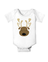 Cute Reindeer Face Christmas Baby Romper Bodysuit-Baby Romper-TooLoud-White-06-Months-Davson Sales