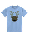 Cute Reindeer Face Christmas Childrens T-Shirt-Childrens T-Shirt-TooLoud-Light-Blue-X-Small-Davson Sales