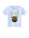 Cute Reindeer Face Christmas Toddler T-Shirt-Toddler T-Shirt-TooLoud-Light-Blue-2T-Davson Sales