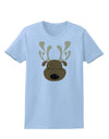 Cute Reindeer Face Christmas Womens T-Shirt-Womens T-Shirt-TooLoud-Light-Blue-X-Small-Davson Sales