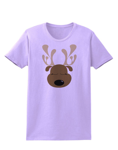 Cute Reindeer Face Christmas Womens T-Shirt-Womens T-Shirt-TooLoud-Lavender-X-Small-Davson Sales