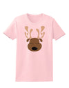 Cute Reindeer Face Christmas Womens T-Shirt-Womens T-Shirt-TooLoud-PalePink-X-Small-Davson Sales