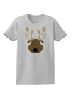 Cute Reindeer Face Christmas Womens T-Shirt-Womens T-Shirt-TooLoud-AshGray-X-Small-Davson Sales