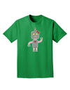 Cute Robot Female Adult Dark T-Shirt-Mens T-Shirt-TooLoud-Kelly-Green-Small-Davson Sales