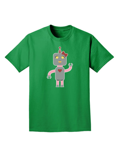 Cute Robot Female Adult Dark T-Shirt-Mens T-Shirt-TooLoud-Kelly-Green-Small-Davson Sales