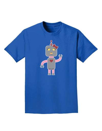 Cute Robot Female Adult Dark T-Shirt-Mens T-Shirt-TooLoud-Royal-Blue-Small-Davson Sales