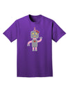 Cute Robot Female Adult Dark T-Shirt-Mens T-Shirt-TooLoud-Purple-Small-Davson Sales