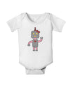 Cute Robot Female Baby Romper Bodysuit-Baby Romper-TooLoud-White-06-Months-Davson Sales