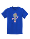 Cute Robot Female Childrens Dark T-Shirt-Childrens T-Shirt-TooLoud-Royal-Blue-X-Small-Davson Sales