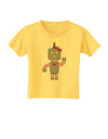 Cute Robot Female Toddler T-Shirt-Toddler T-Shirt-TooLoud-Yellow-2T-Davson Sales