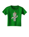 Cute Robot Female Toddler T-Shirt Dark-Toddler T-Shirt-TooLoud-Clover-Green-2T-Davson Sales