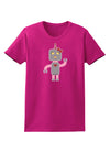 Cute Robot Female Womens Dark T-Shirt-TooLoud-Hot-Pink-Small-Davson Sales