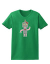 Cute Robot Female Womens Dark T-Shirt-TooLoud-Kelly-Green-X-Small-Davson Sales