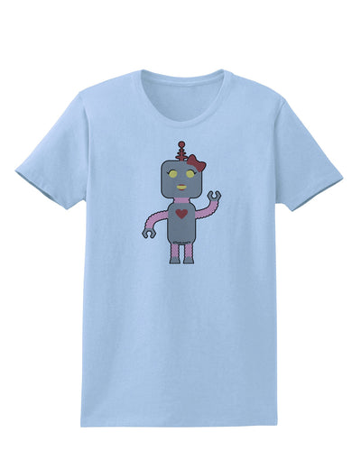 Cute Robot Female Womens T-Shirt-Womens T-Shirt-TooLoud-Light-Blue-X-Small-Davson Sales