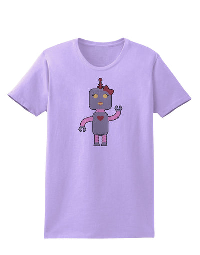 Cute Robot Female Womens T-Shirt-Womens T-Shirt-TooLoud-Lavender-X-Small-Davson Sales