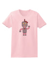 Cute Robot Female Womens T-Shirt-Womens T-Shirt-TooLoud-PalePink-X-Small-Davson Sales