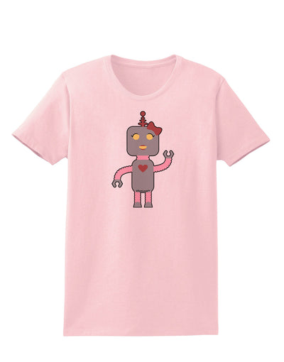 Cute Robot Female Womens T-Shirt-Womens T-Shirt-TooLoud-PalePink-X-Small-Davson Sales