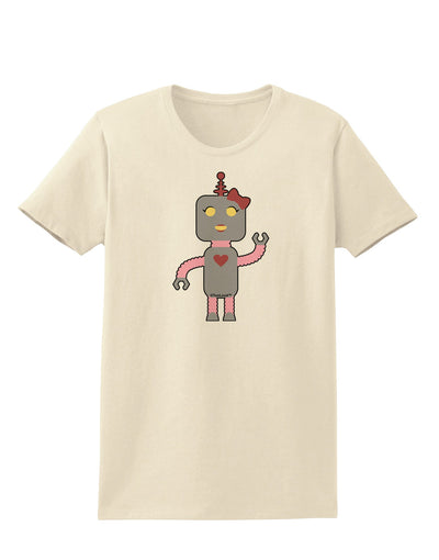 Cute Robot Female Womens T-Shirt-Womens T-Shirt-TooLoud-Natural-X-Small-Davson Sales