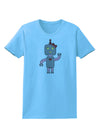 Cute Robot Female Womens T-Shirt-Womens T-Shirt-TooLoud-Aquatic-Blue-X-Small-Davson Sales