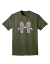 Cute Robot Love Adult Dark T-Shirt-Mens T-Shirt-TooLoud-Military-Green-Small-Davson Sales