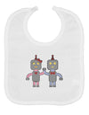 Cute Robot Love Baby Bib