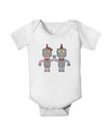 Cute Robot Love Baby Romper Bodysuit-Baby Romper-TooLoud-White-06-Months-Davson Sales