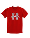 Cute Robot Love Childrens Dark T-Shirt-Childrens T-Shirt-TooLoud-Red-X-Small-Davson Sales