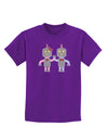 Cute Robot Love Childrens Dark T-Shirt-Childrens T-Shirt-TooLoud-Purple-X-Small-Davson Sales