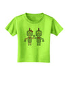 Cute Robot Love Toddler T-Shirt-Toddler T-Shirt-TooLoud-Lime-Green-2T-Davson Sales