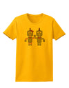 Cute Robot Love Womens T-Shirt-Womens T-Shirt-TooLoud-Gold-X-Small-Davson Sales