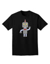 Cute Robot Male Adult Dark T-Shirt-Mens T-Shirt-TooLoud-Black-Small-Davson Sales