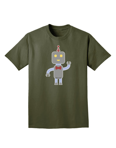 Cute Robot Male Adult Dark T-Shirt-Mens T-Shirt-TooLoud-Military-Green-Small-Davson Sales