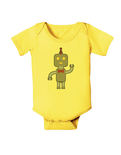 Cute Robot Male Baby Romper Bodysuit-Baby Romper-TooLoud-Yellow-06-Months-Davson Sales