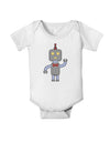 Cute Robot Male Baby Romper Bodysuit-Baby Romper-TooLoud-White-06-Months-Davson Sales