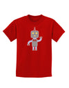 Cute Robot Male Childrens Dark T-Shirt-Childrens T-Shirt-TooLoud-Red-X-Small-Davson Sales