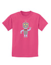 Cute Robot Male Childrens Dark T-Shirt-Childrens T-Shirt-TooLoud-Sangria-X-Small-Davson Sales