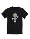 Cute Robot Male Childrens Dark T-Shirt-Childrens T-Shirt-TooLoud-Black-X-Small-Davson Sales