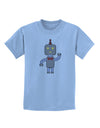 Cute Robot Male Childrens T-Shirt-Childrens T-Shirt-TooLoud-Light-Blue-X-Small-Davson Sales