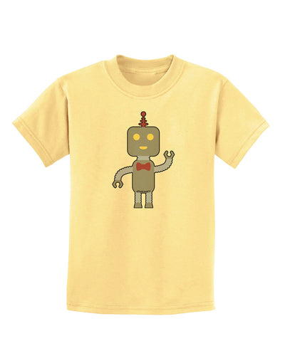 Cute Robot Male Childrens T-Shirt-Childrens T-Shirt-TooLoud-Daffodil-Yellow-X-Small-Davson Sales