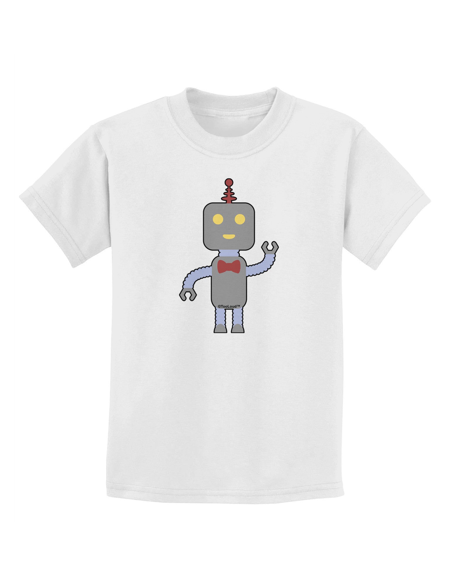 Cute Robot Male Childrens T-Shirt-Childrens T-Shirt-TooLoud-White-X-Small-Davson Sales