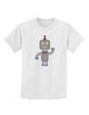 Cute Robot Male Childrens T-Shirt-Childrens T-Shirt-TooLoud-White-X-Small-Davson Sales